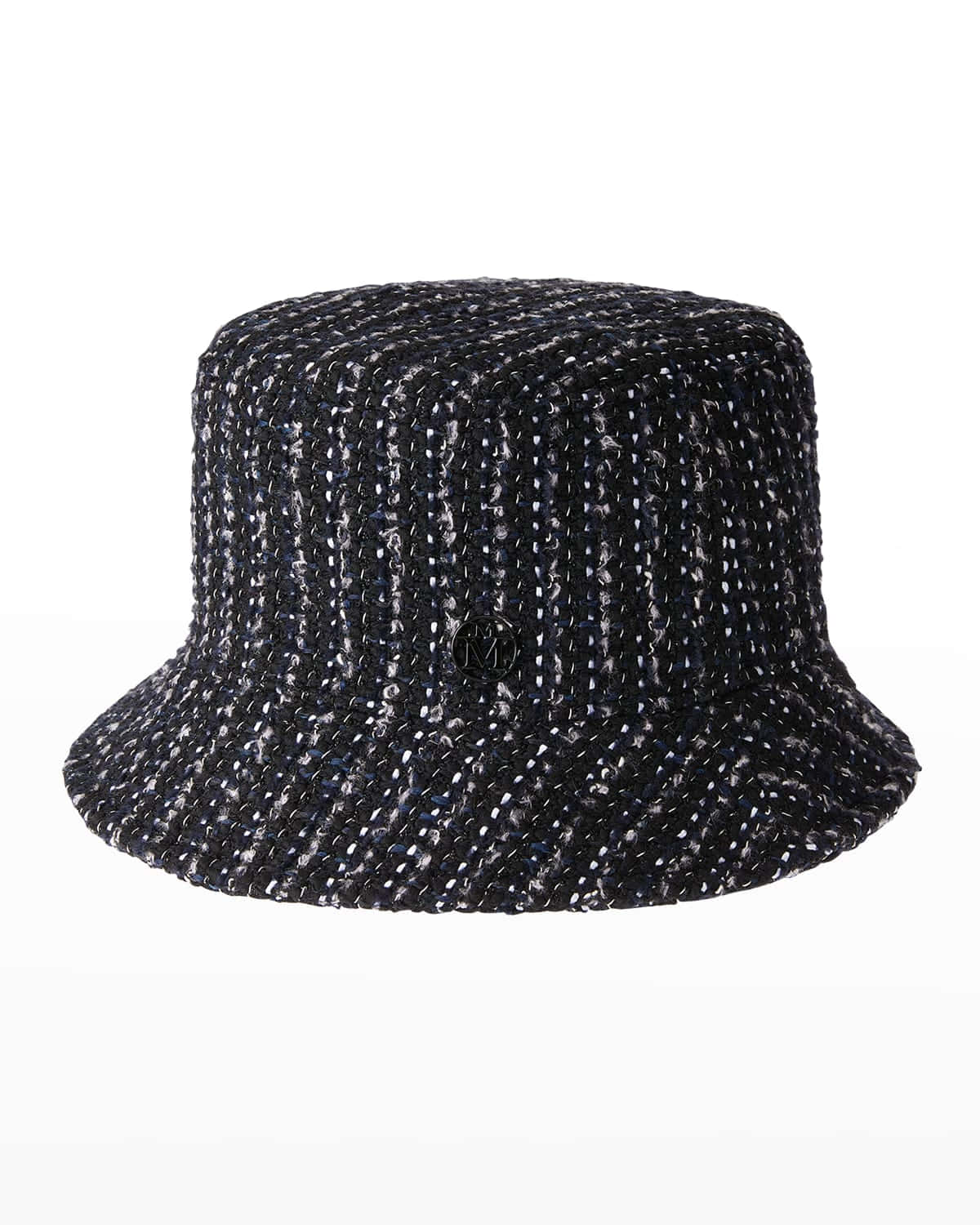Maison Michel, black textured bucket hat, subtle shimmer, HD Phone Wallpaper