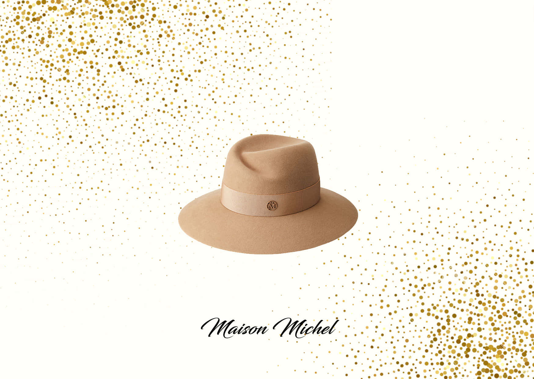 Maison Michel, beige fedora, cream band, HD Desktop Wallpaper