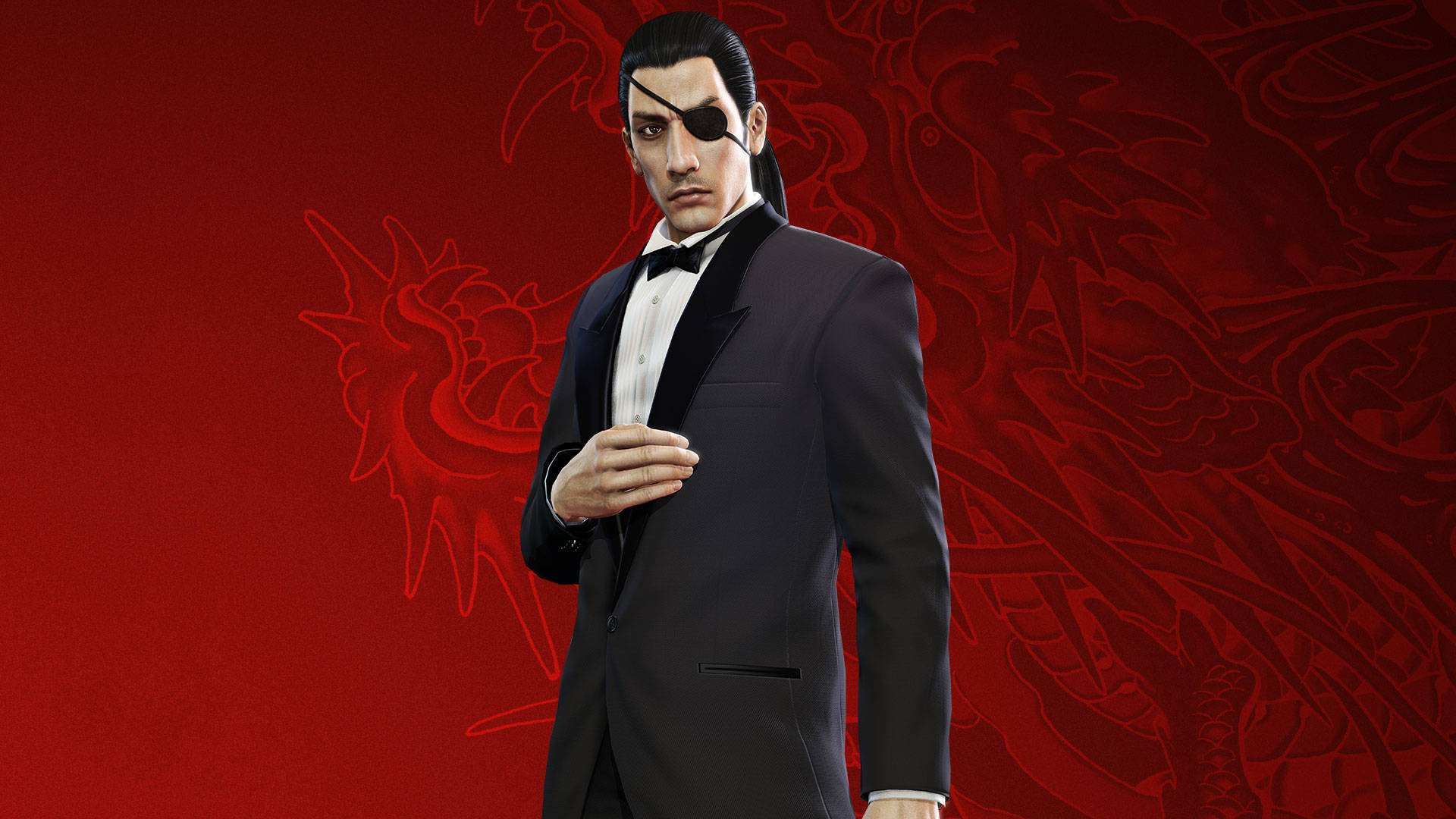 Majima Goro, black tuxedo, white shirt, Full HD Desktop Wallpaper