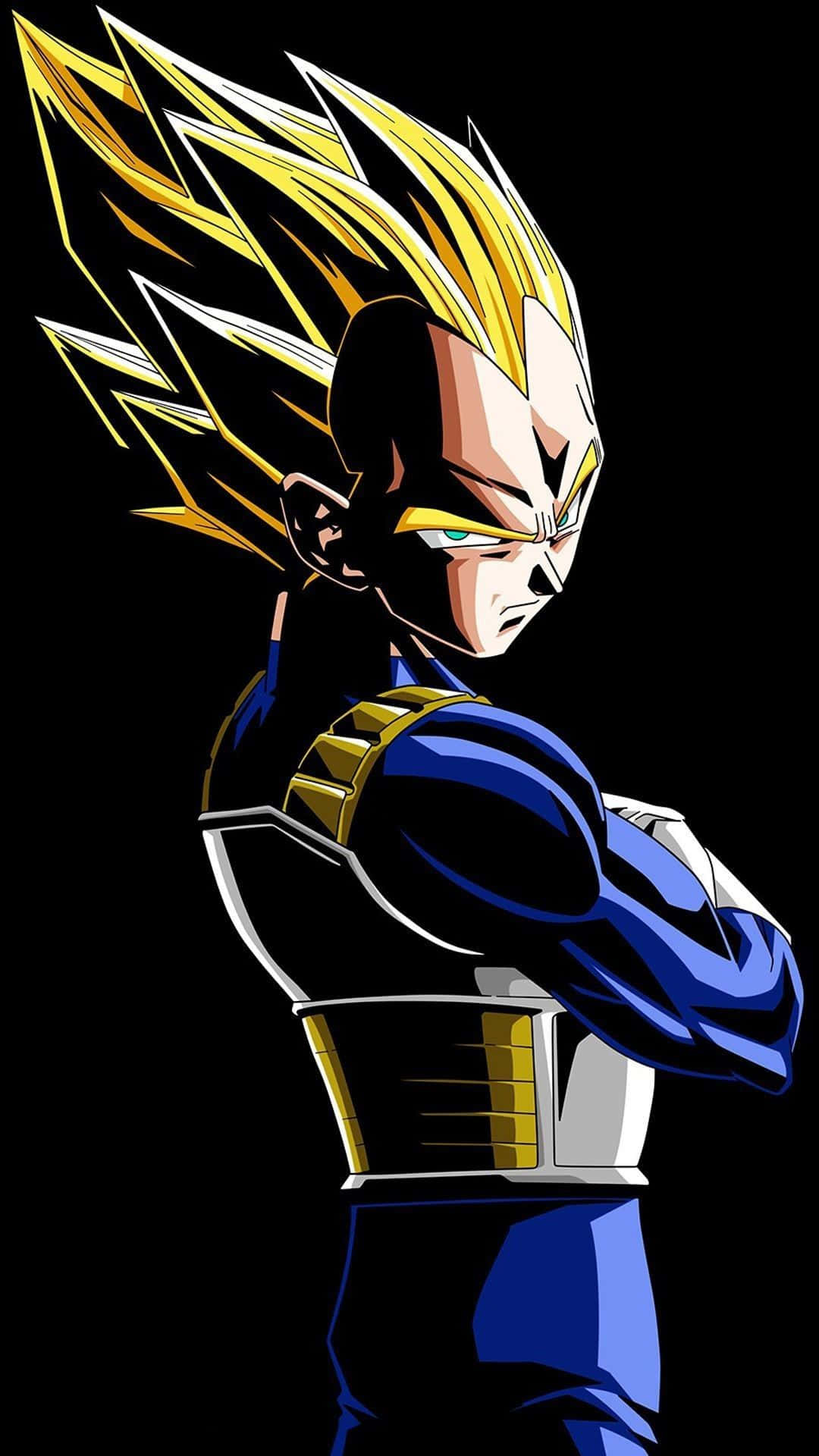 Majin Vegeta, spiky golden hair, blue armor, Full HD Phone Wallpaper