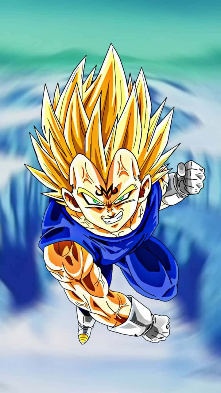Majin Vegeta, spiky golden hair, blue gi, HD Phone Wallpaper
