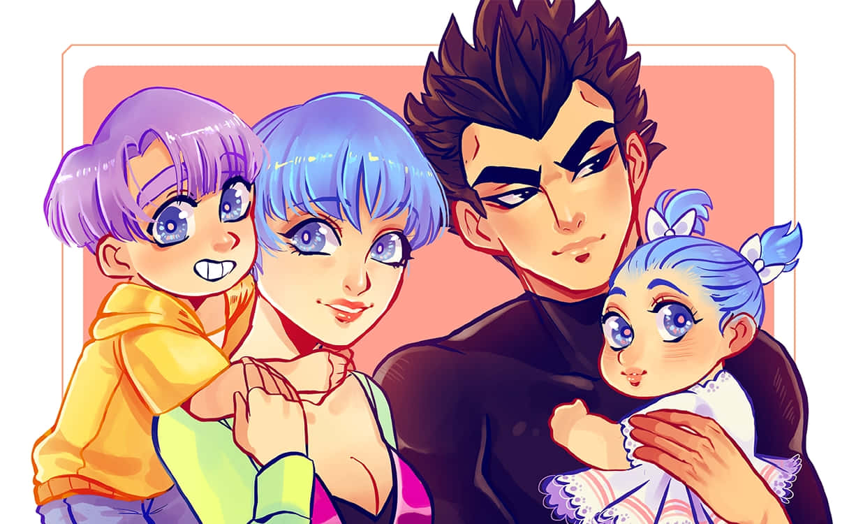 Vegeta, family portrait, baby, SD Desktop Wallpaper