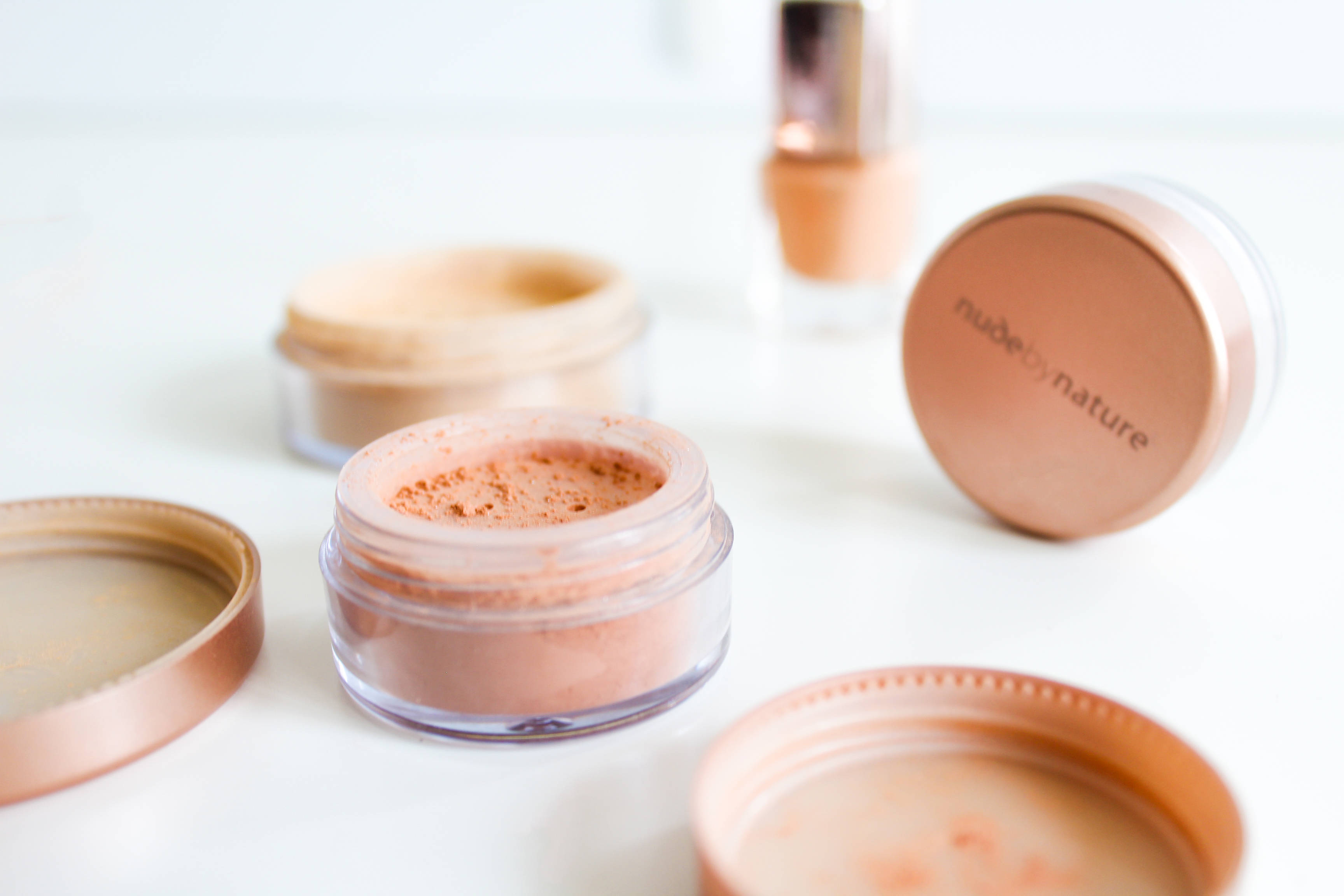 rose gold, nude-toned makeup compacts, bottle, 2K Desktop Wallpaper