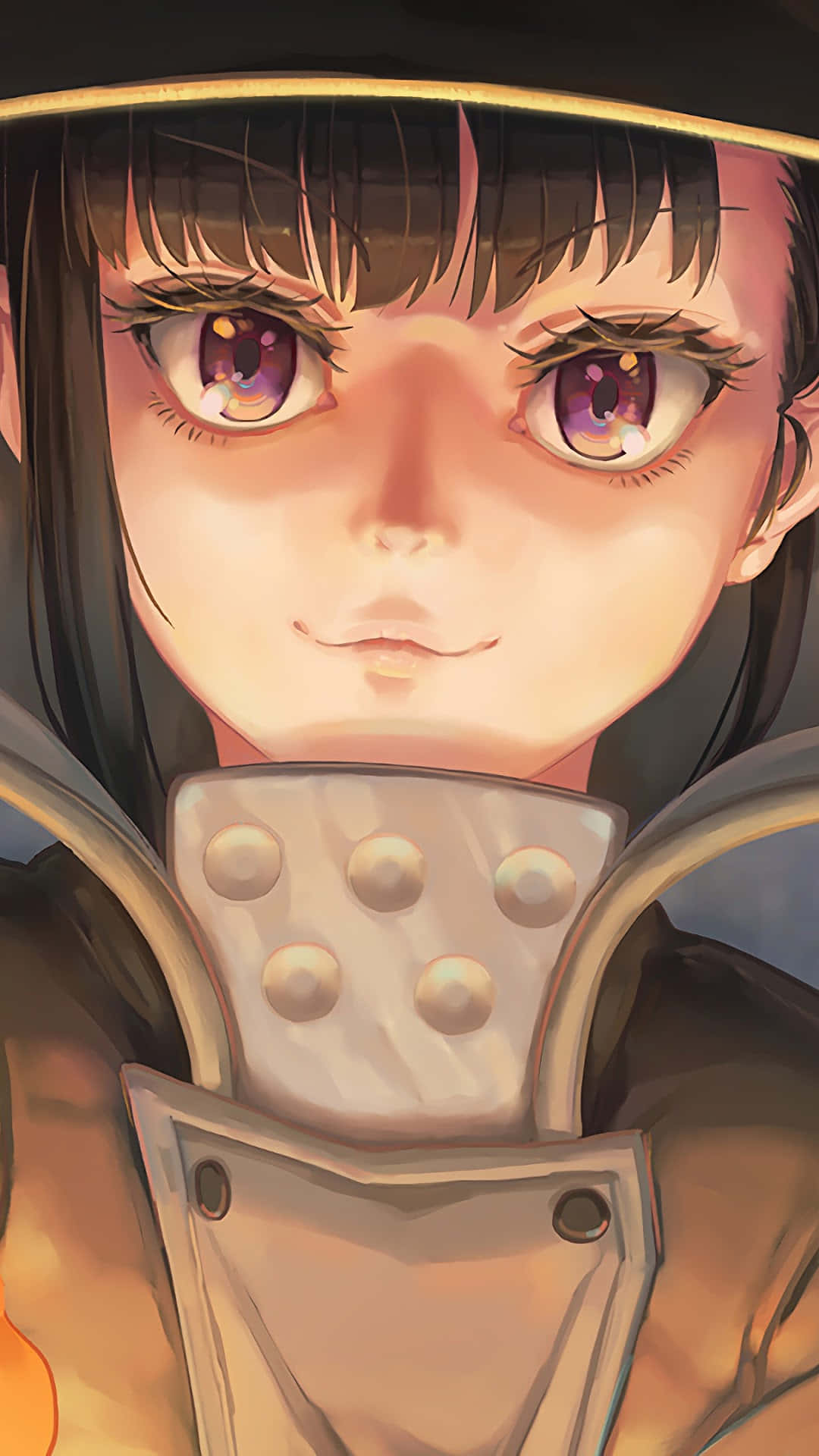 Maki Oze, purple eyes, dark hair, Full HD Phone Wallpaper