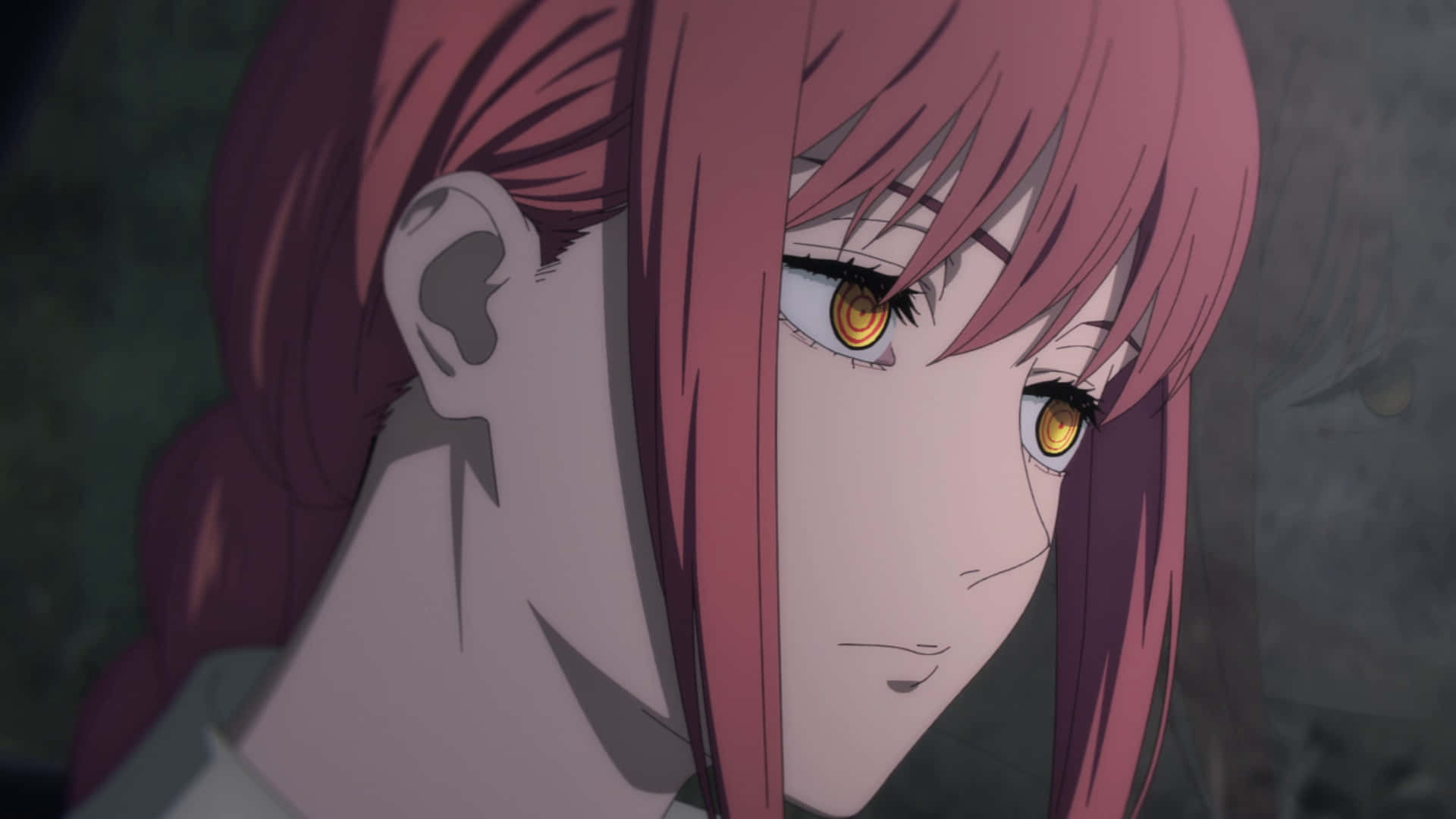 Makima, Chainsaw Man, pink-haired, Full HD Desktop Wallpaper