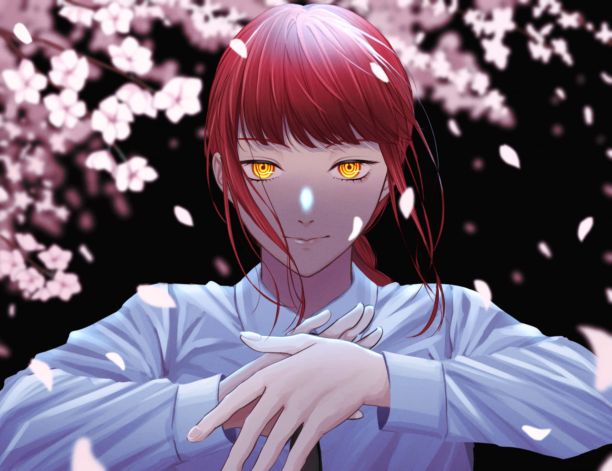 Makima, Chainsaw Man, red hair, Full HD Desktop Wallpaper