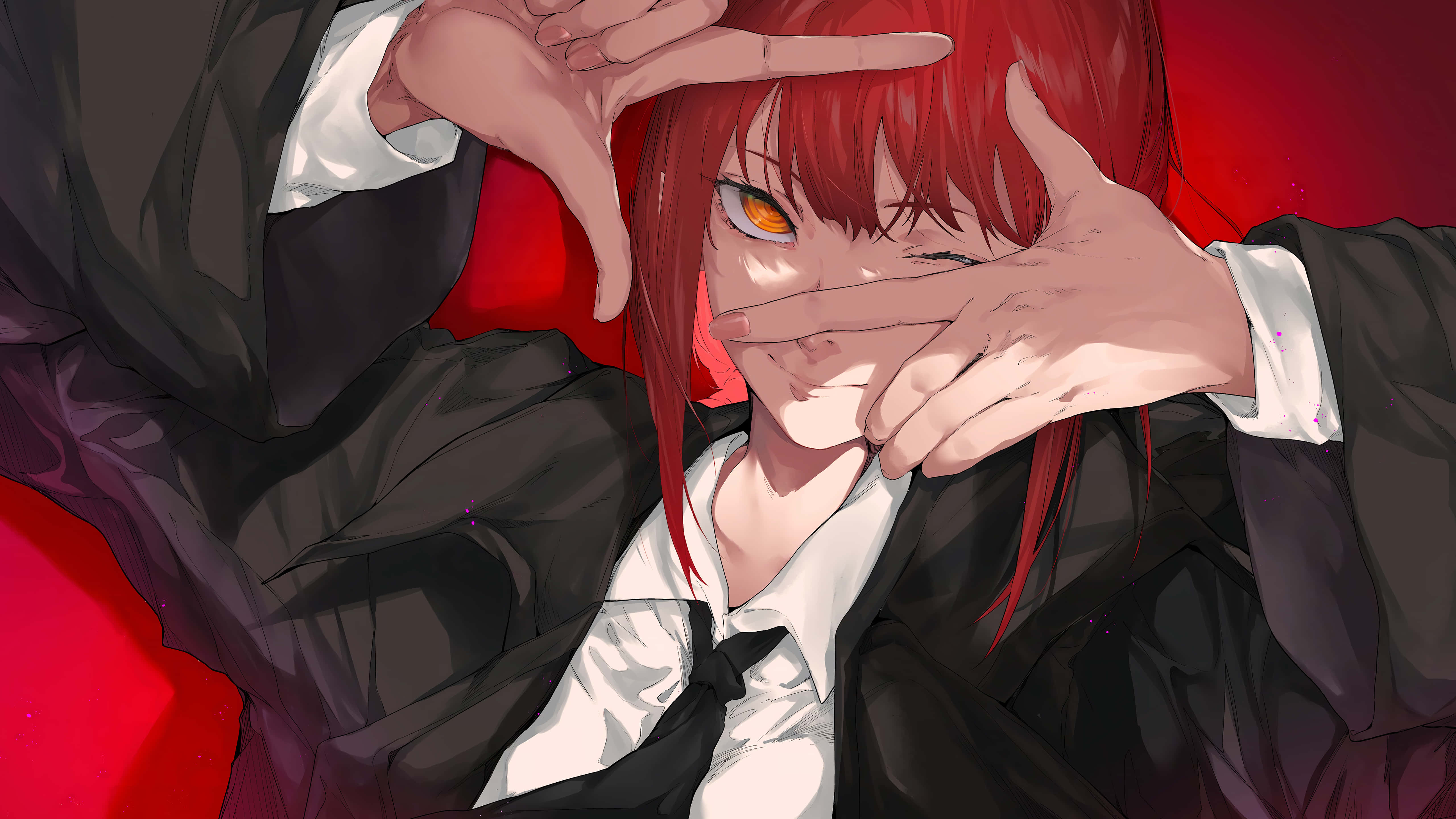 Makima, Chainsaw Man, red-haired, 5K Desktop Wallpaper