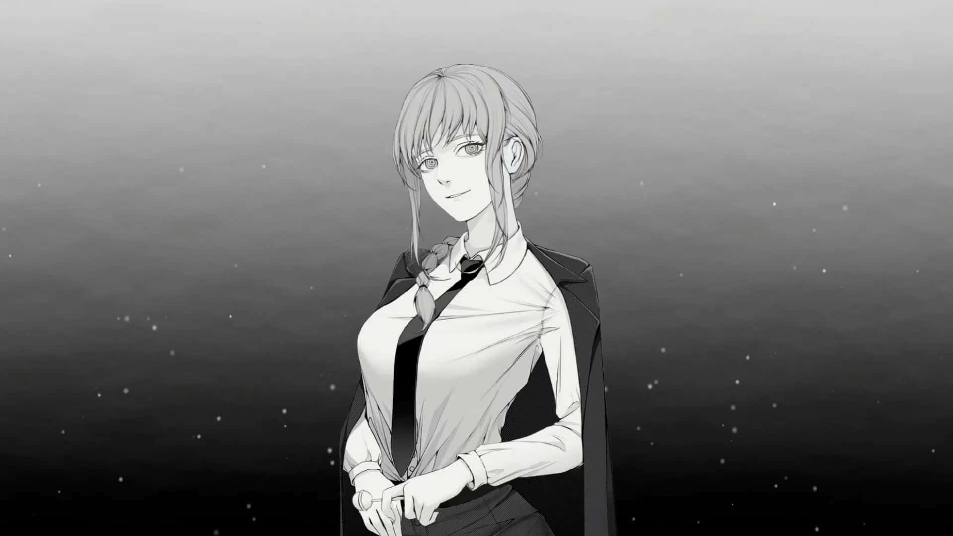 Makima, Chainsaw Man, school uniform, Full HD Desktop Wallpaper