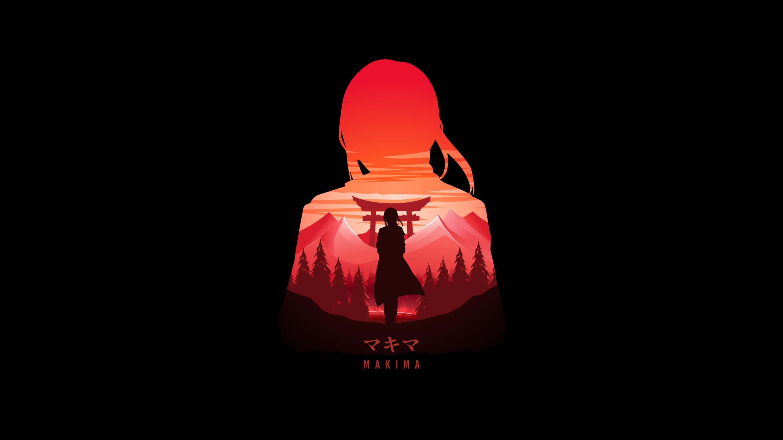 Makima, Chainsaw Man, red-haired anime girl, 2K Desktop Wallpaper