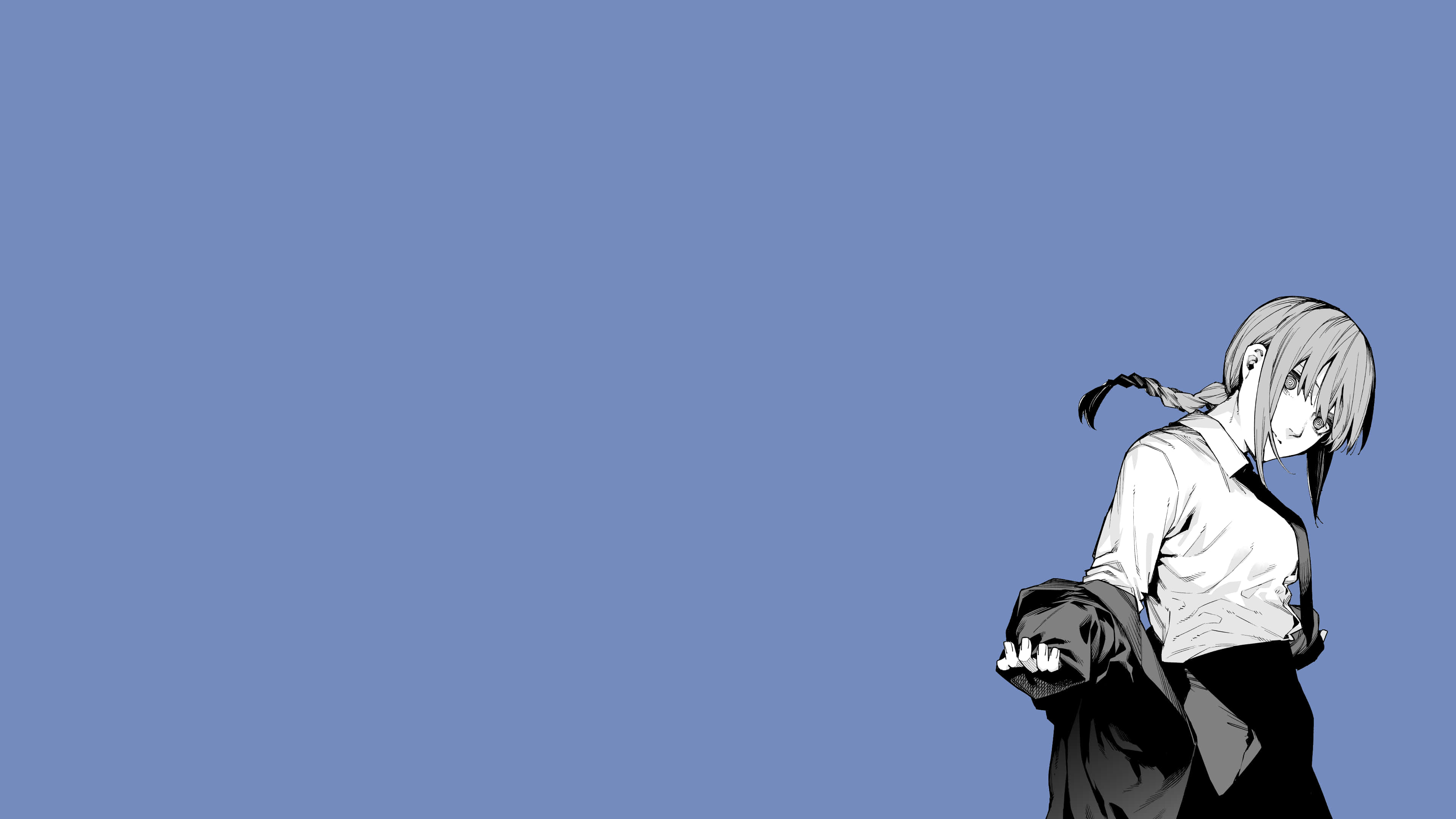 Makima, Chainsaw Man, gray pigtails, 4K Desktop Wallpaper