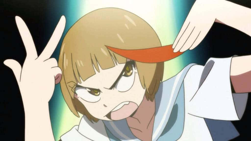 Mako Mankanshoku, anime girl, short blonde hair, SD Desktop Wallpaper