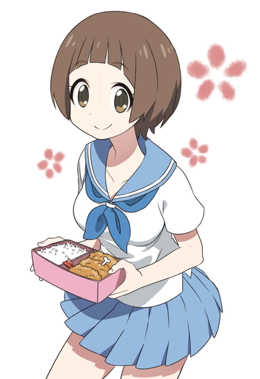 Mako Mankanshoku, anime girl, blue sailor uniform, HD Phone Wallpaper