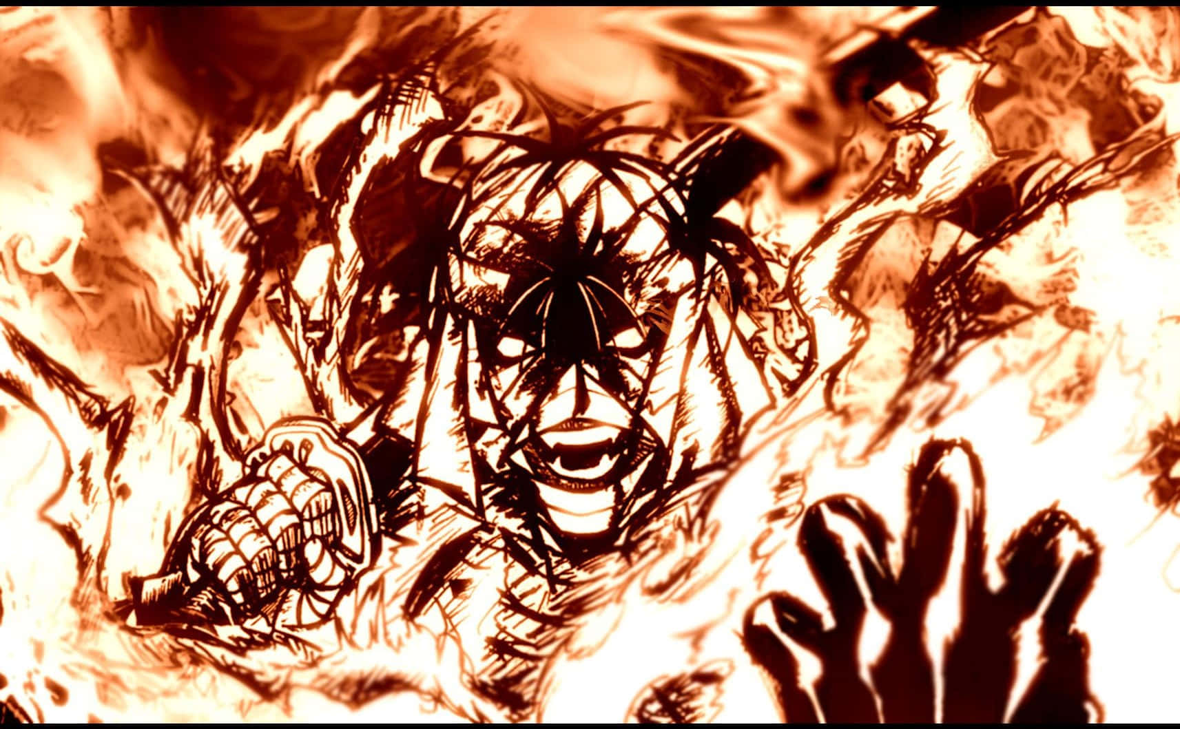 Makoto Shishio, spiky hair, clenched fist, HD Desktop Wallpaper