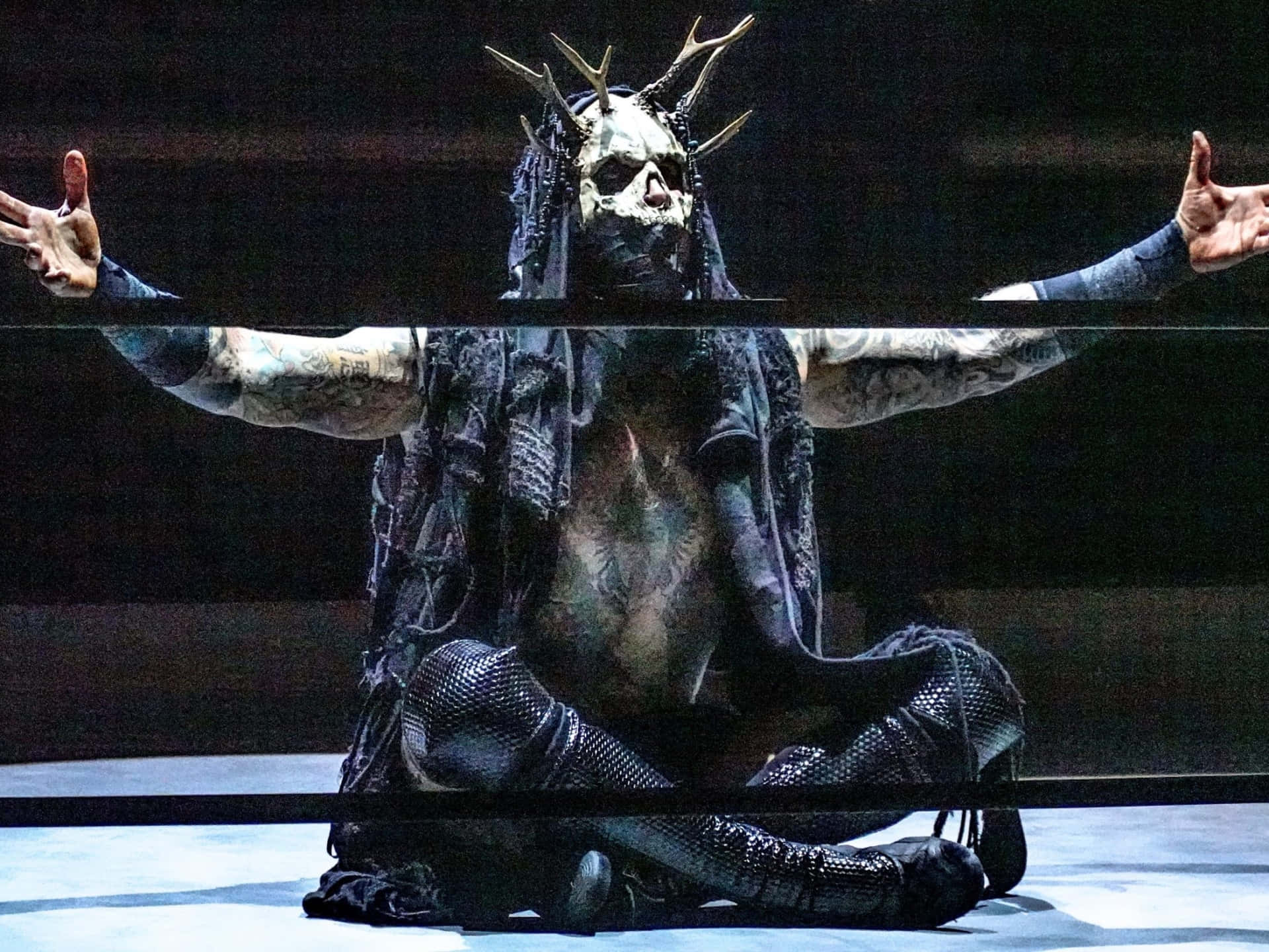 Malakai Black, skull mask, antlers, Full HD Desktop Wallpaper