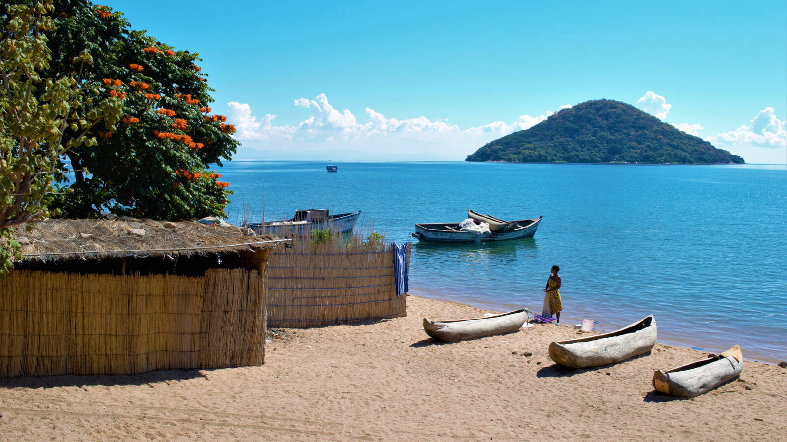 Malawi, beach, lake, HD Desktop Wallpaper