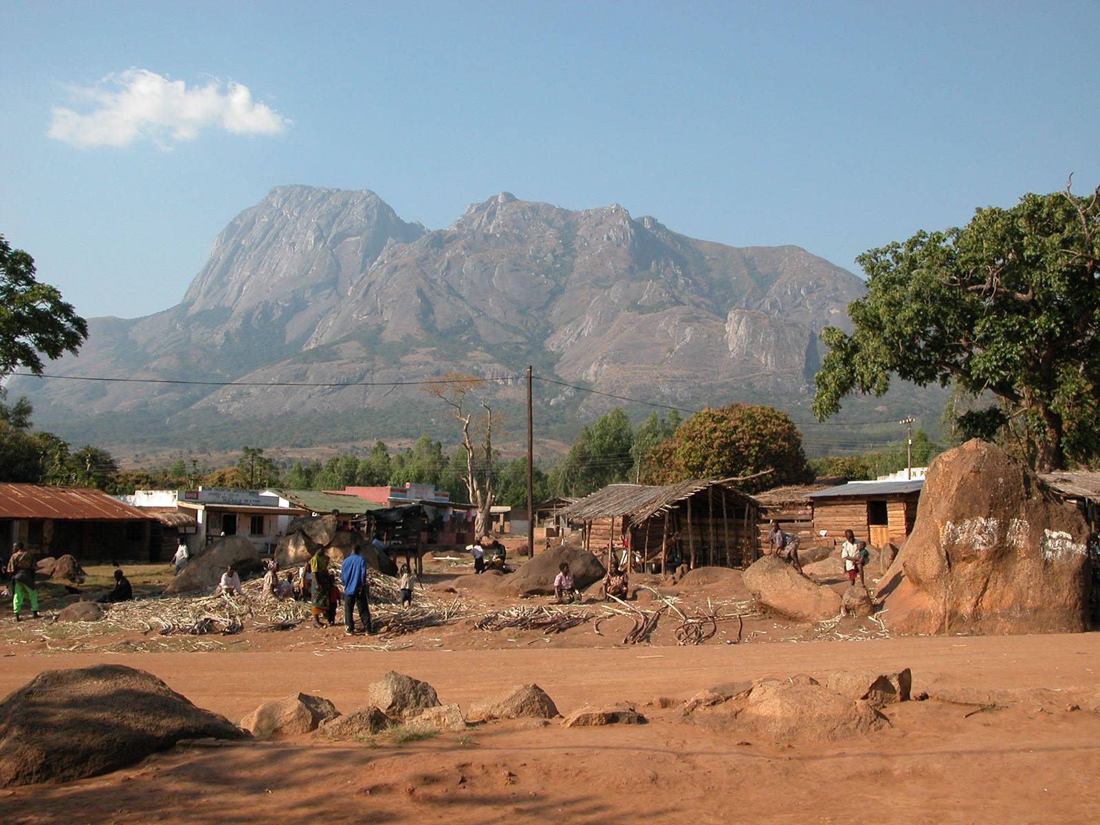Malawi, town, mountain, HD Desktop Wallpaper
