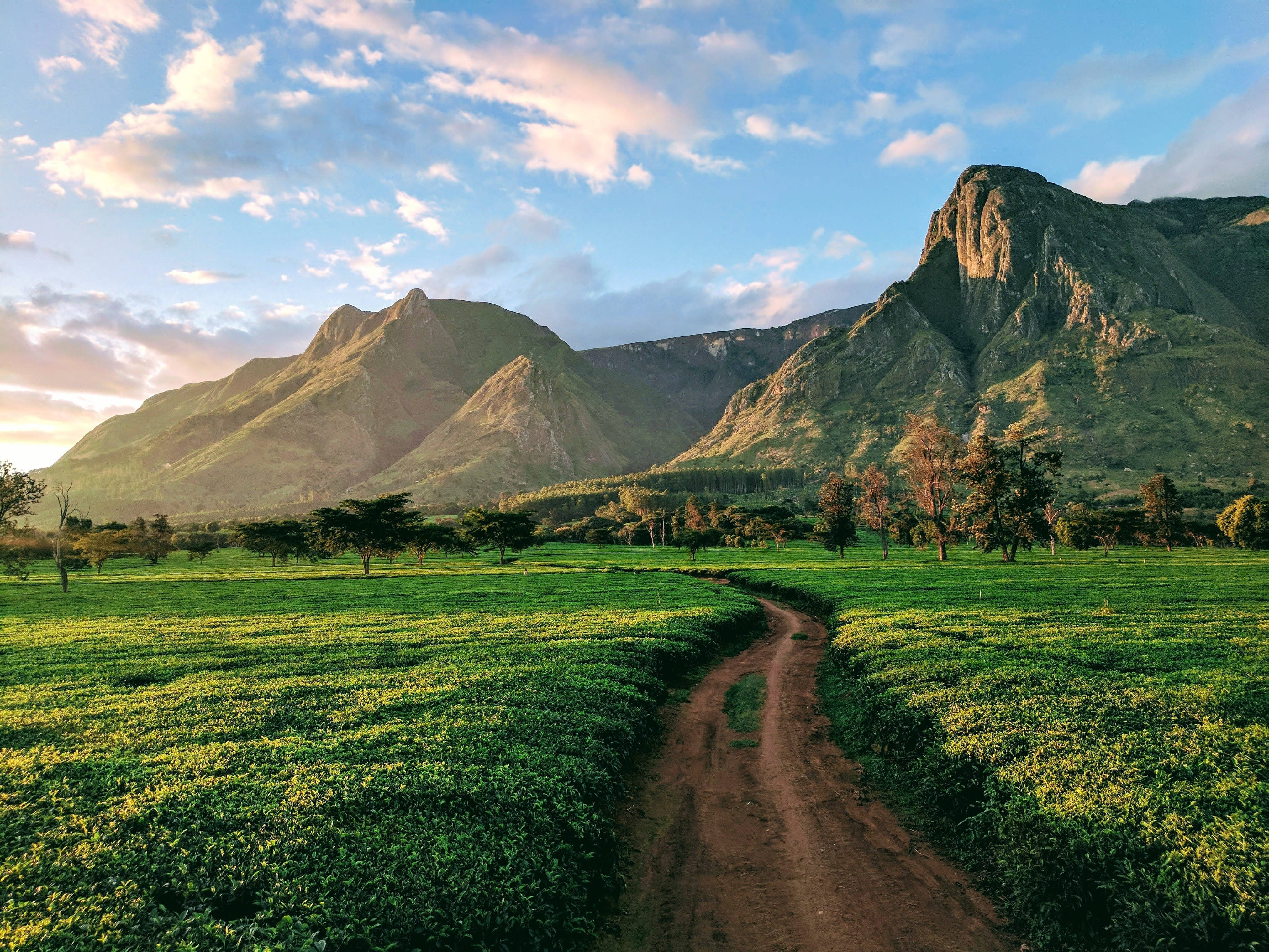 Malawi, dirt road, mountain, 4K Desktop Wallpaper