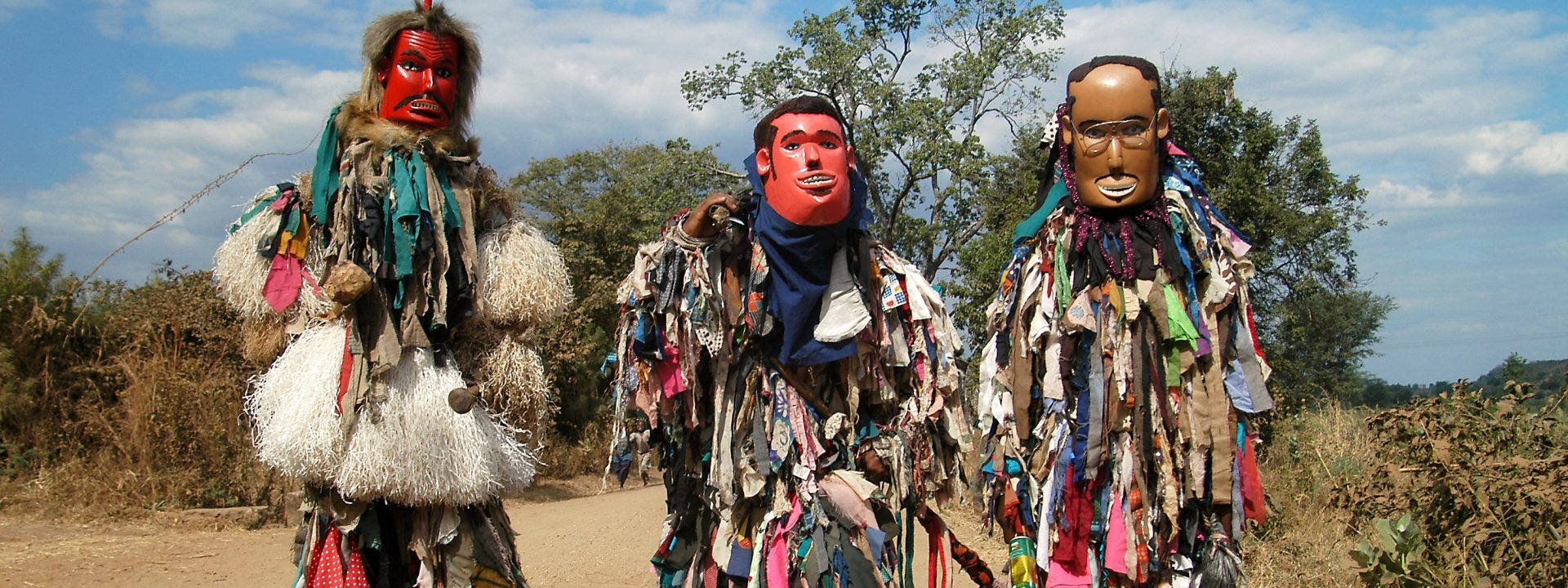 Malawi, traditional masks, clothing, Full HD Desktop Wallpaper