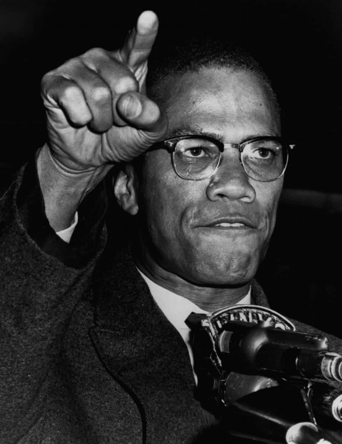 Malcolm X, microphone, finger, HD Phone Wallpaper