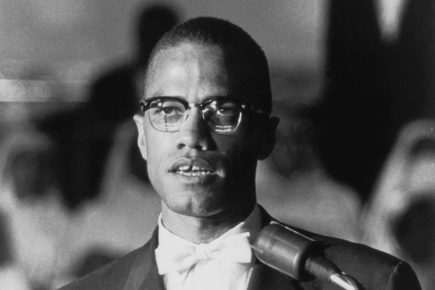 Malcolm X, microphone, glasses, HD Desktop Wallpaper