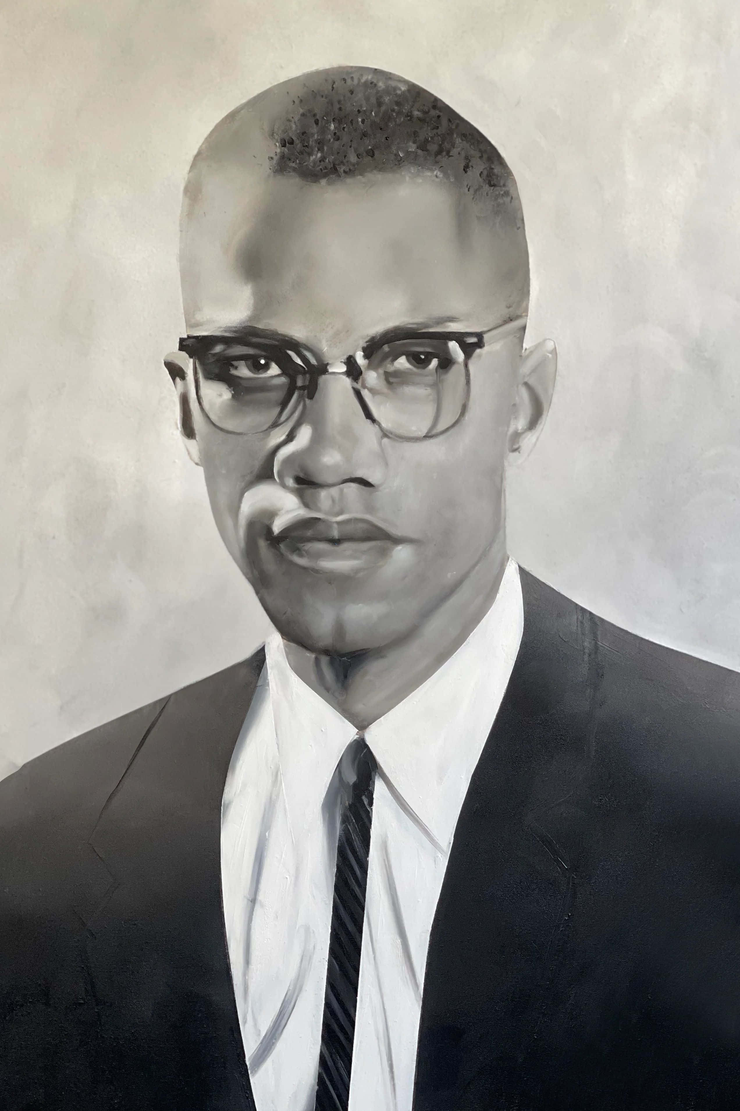 Malcolm X, black and white, portrait, 2K Phone Wallpaper
