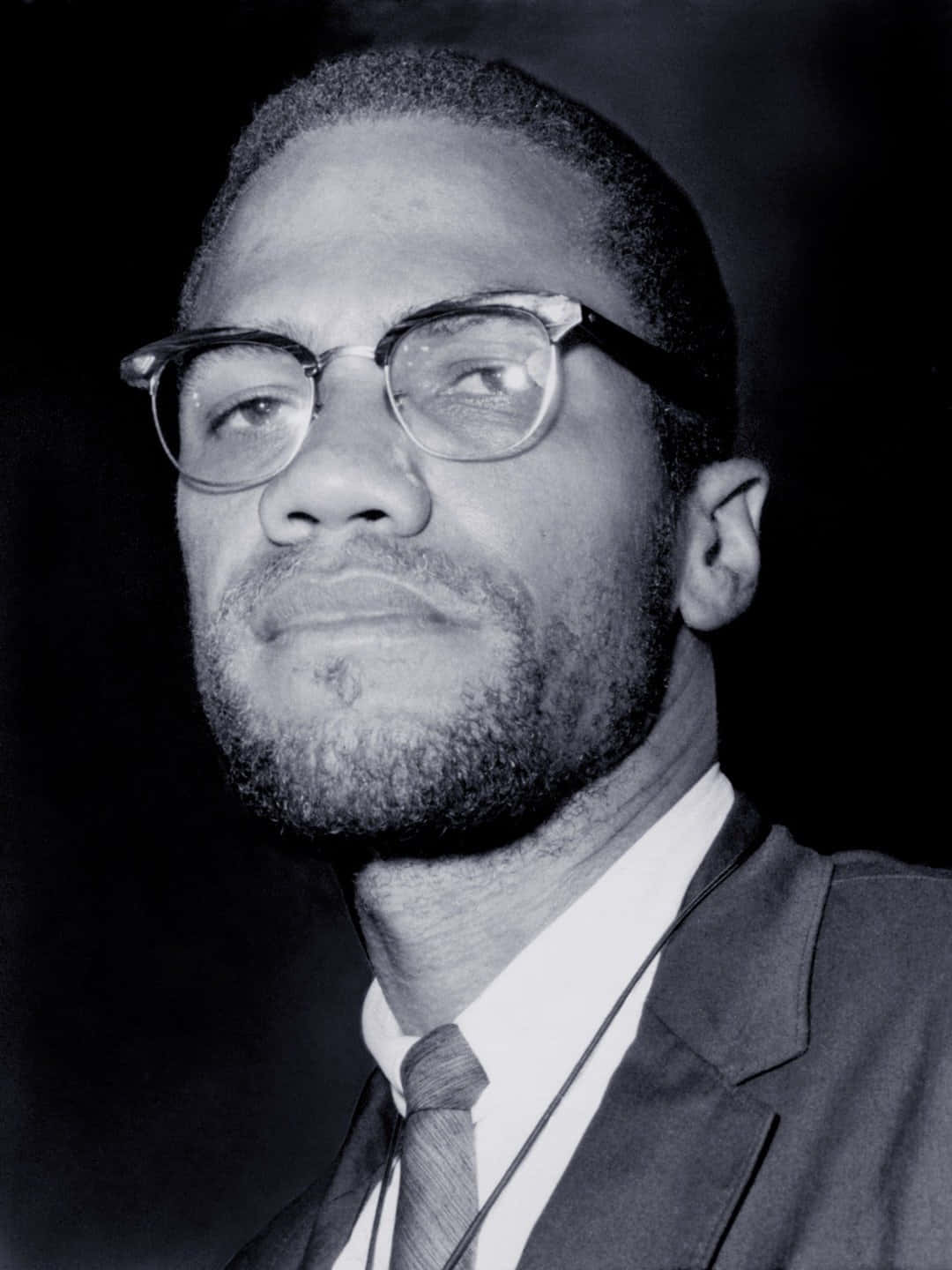 Malcolm X, black and white, portrait, HD Phone Wallpaper