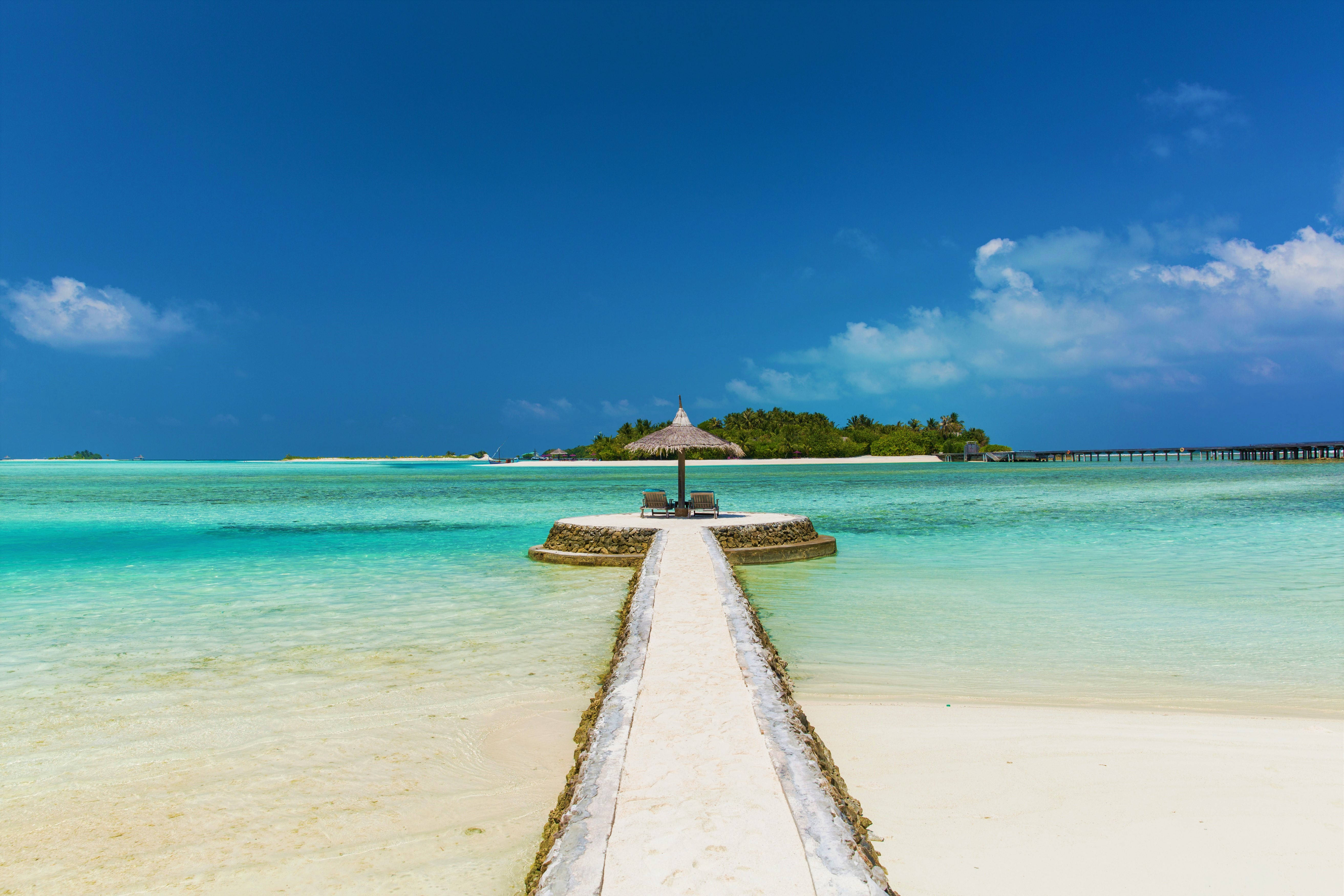 Maldives, summer island, turquoise waters, 5K Desktop Wallpaper