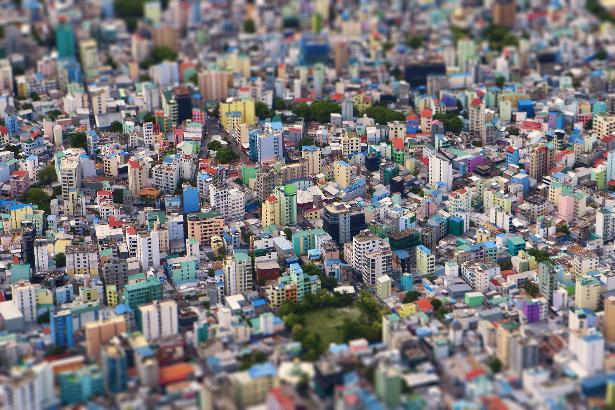 Maldives, cityscape, aerial view, Full HD Desktop Wallpaper