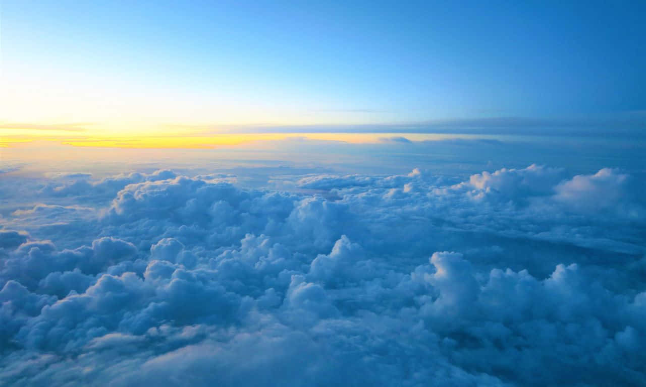 Maldives, aerial view, fluffy white clouds, HD Desktop Wallpaper