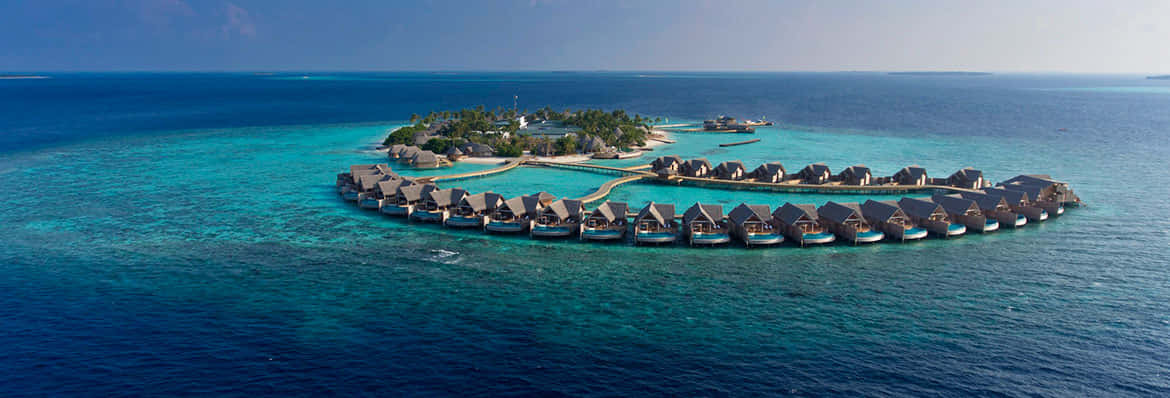 Maldives, overwater bungalows, tropical island, SD Desktop Wallpaper