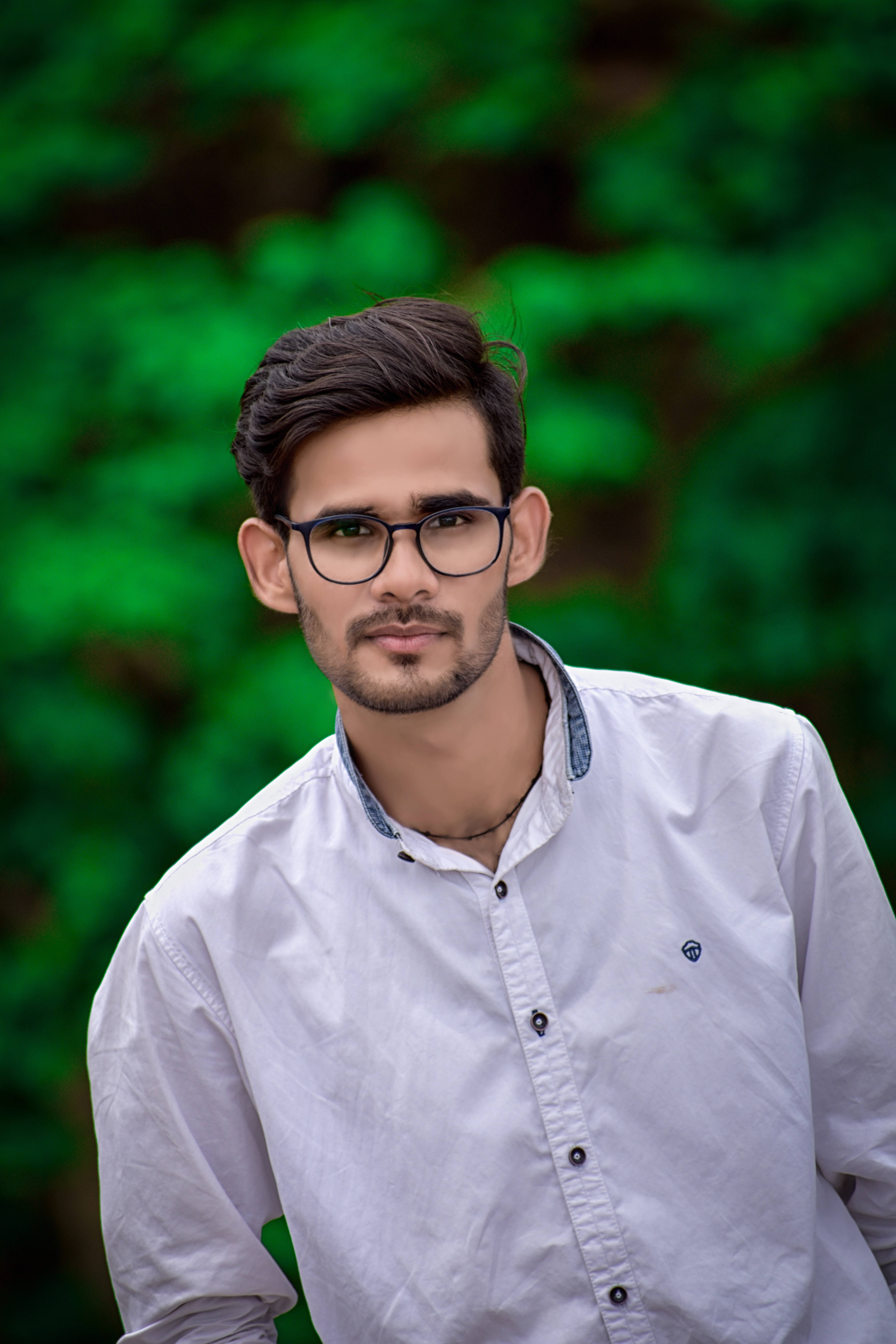 male model, glasses, white shirt, 5K Phone Wallpaper