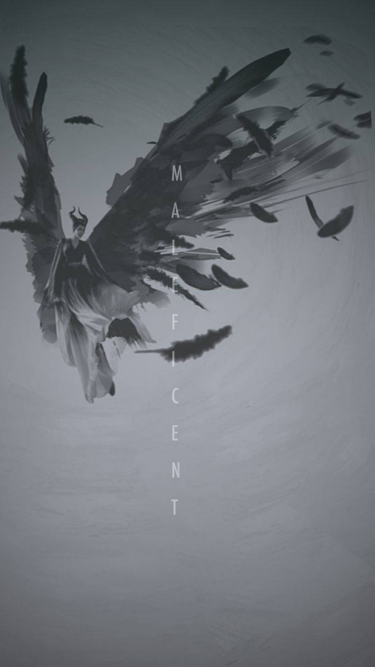 Maleficent, feathered wings, floating feathers, HD Phone Wallpaper