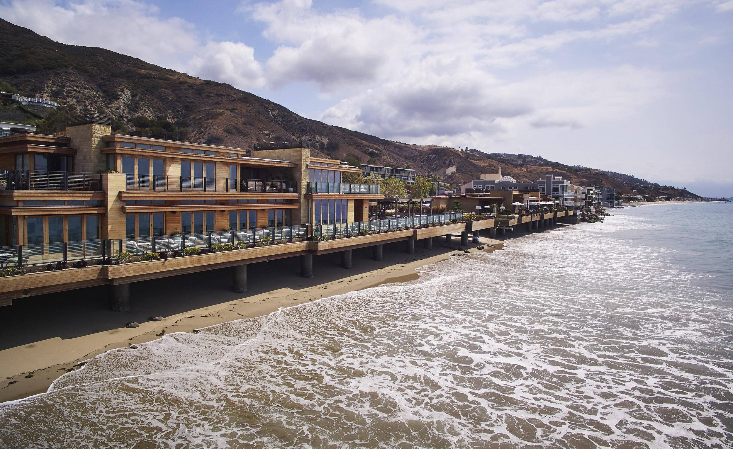 Malibu Beach, sandy beach, ocean waves, Full HD Desktop Wallpaper