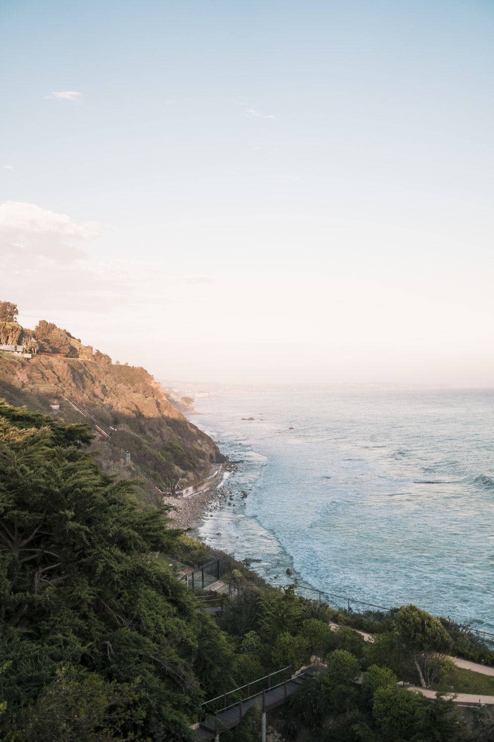Malibu California, sunset, coastal cliffside, HD Phone Wallpaper