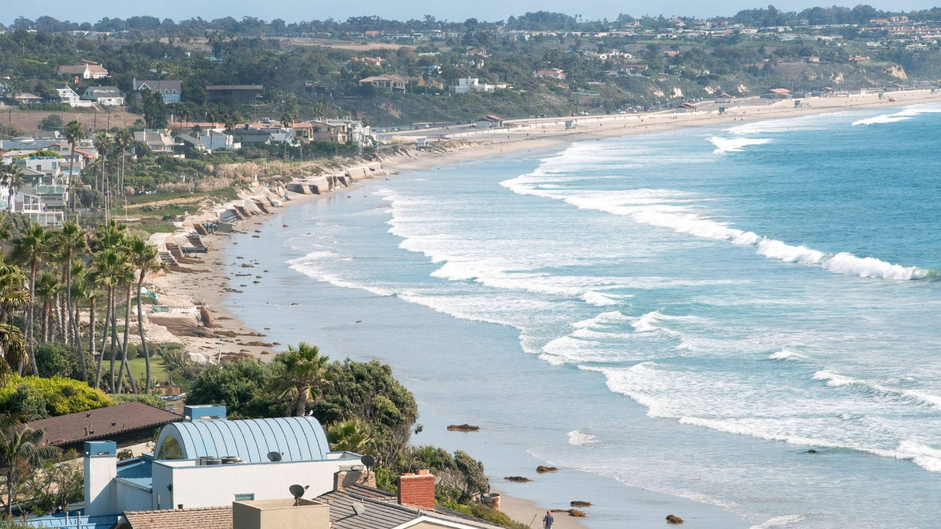 Malibu, California, sandy beaches, crystal-clear waters, Full HD Desktop Wallpaper