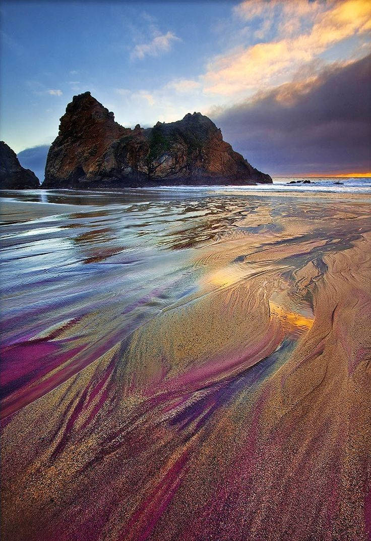 Malibu iPhone, Sunset, purple, SD Phone Wallpaper