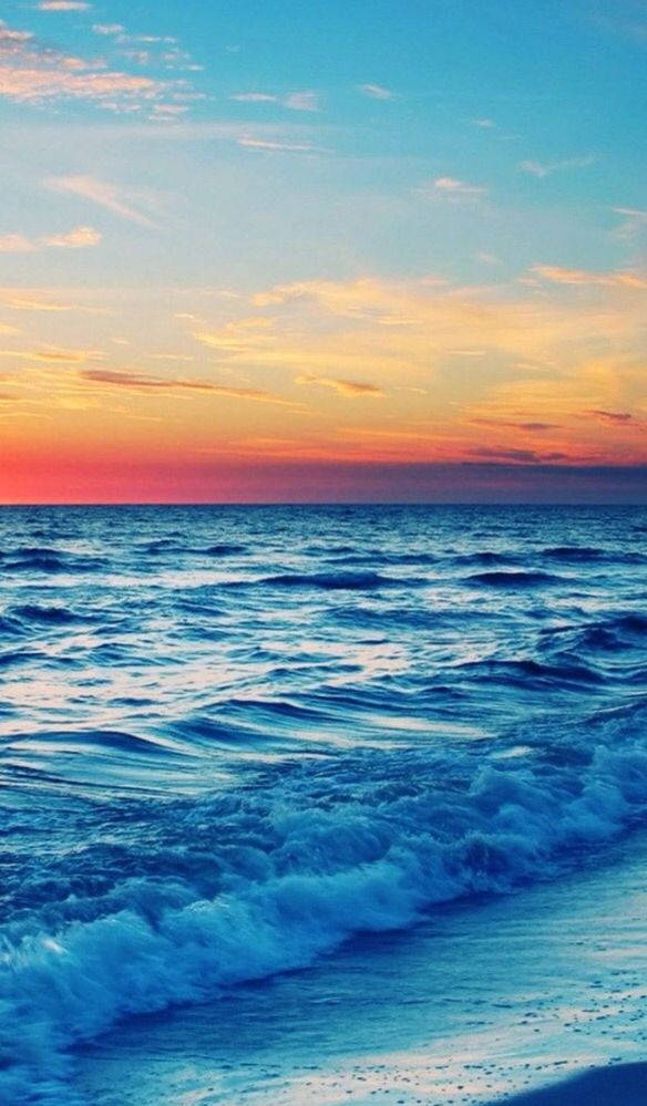Malibu iPhone, Sunset, ocean, SD Phone Wallpaper