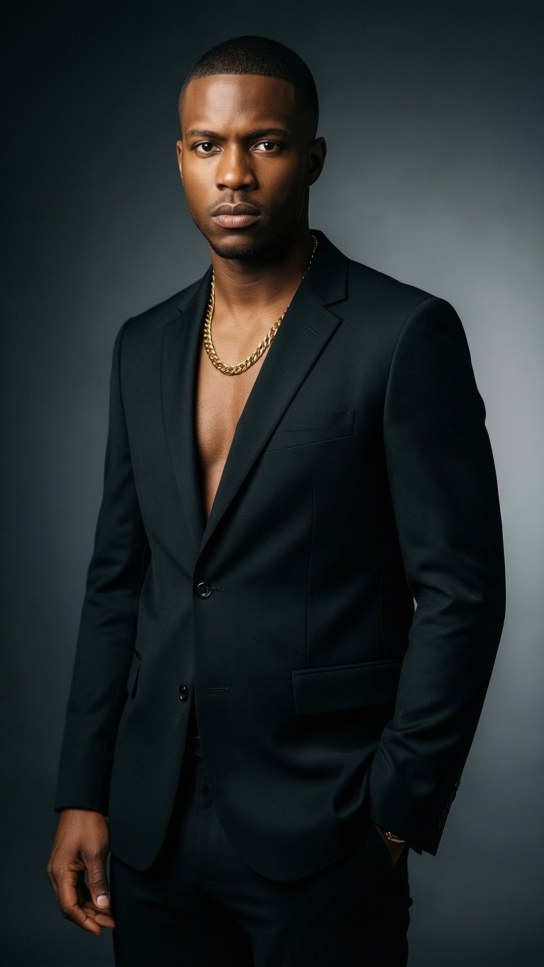 Malik Nabers, studio portrait, suit, Full HD Phone Wallpaper