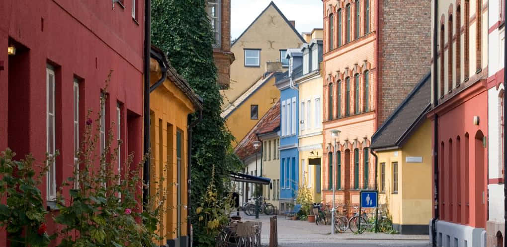 Malmö, colorful, historic buildings, SD Desktop Wallpaper