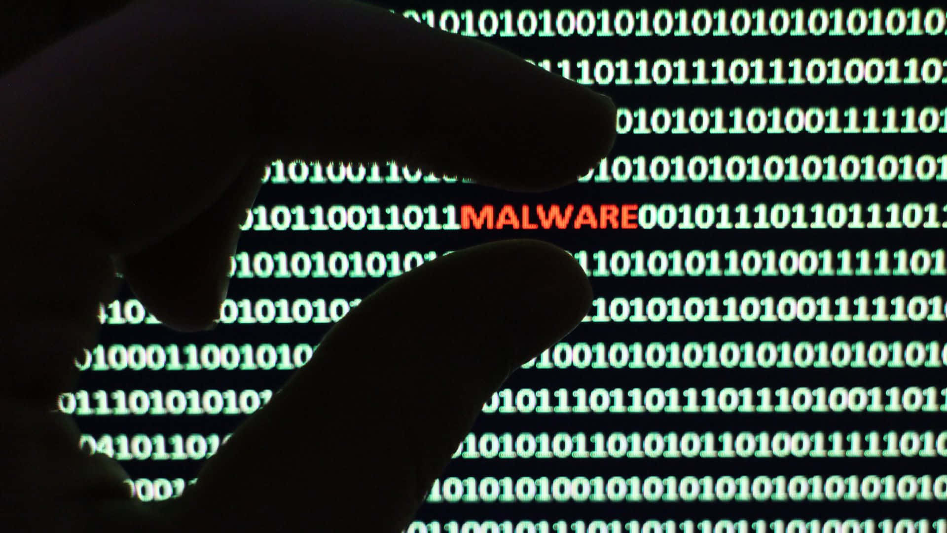 malware, binary code, glowing screen, Full HD Desktop Wallpaper