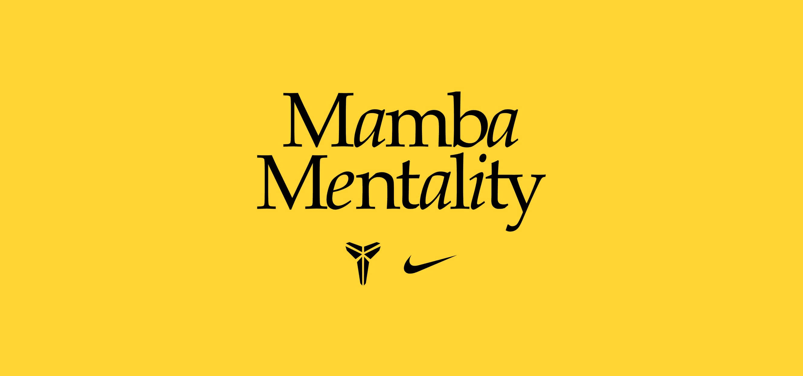 Mamba Mentality, black, vibrant yellow, 2K Desktop Wallpaper