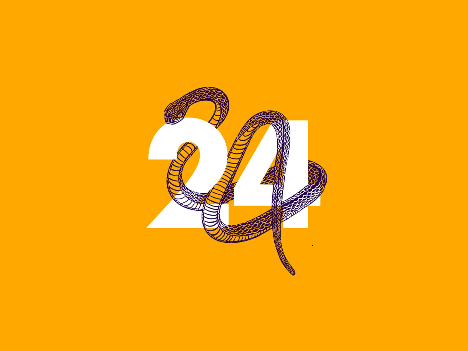 Mamba Mentality, 24, orange, HD Desktop Wallpaper