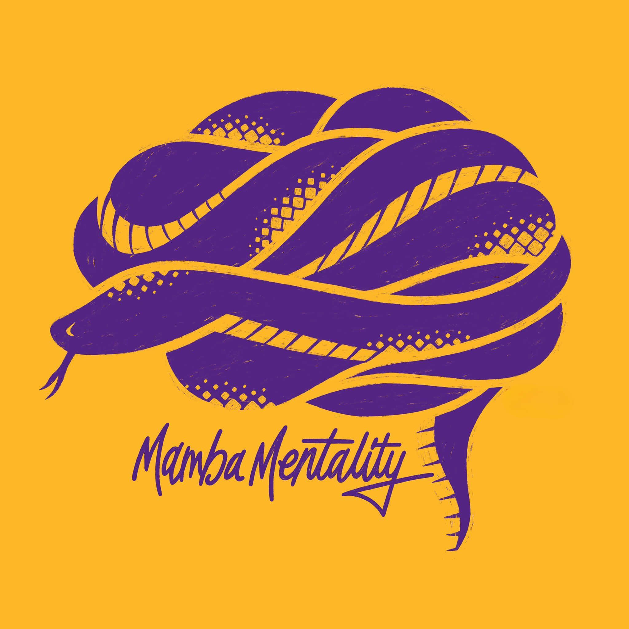 Mamba Mentality, purple snake, brain shape, Full HD Desktop Wallpaper