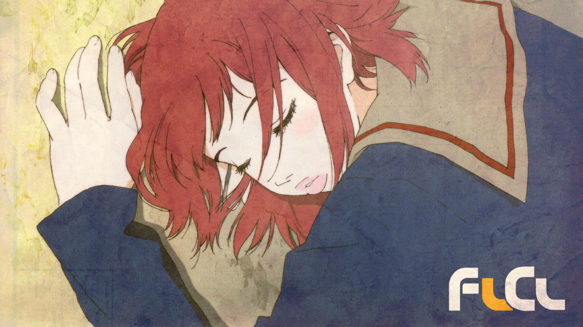 Mamimi Samejima, red-haired anime girl, closed eyes, Full HD Desktop Wallpaper