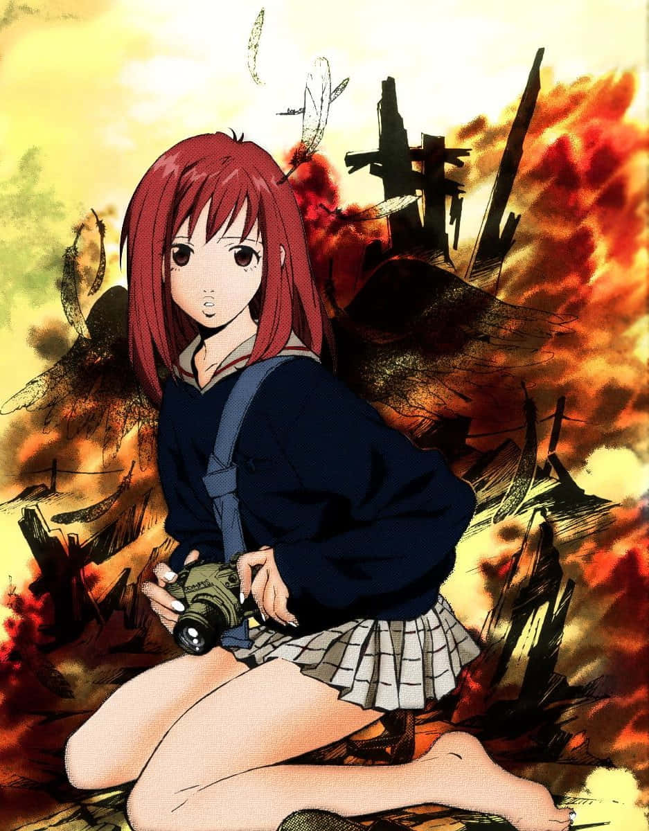 Mamimi Samejima, red-haired anime girl, school uniform, SD Phone Wallpaper