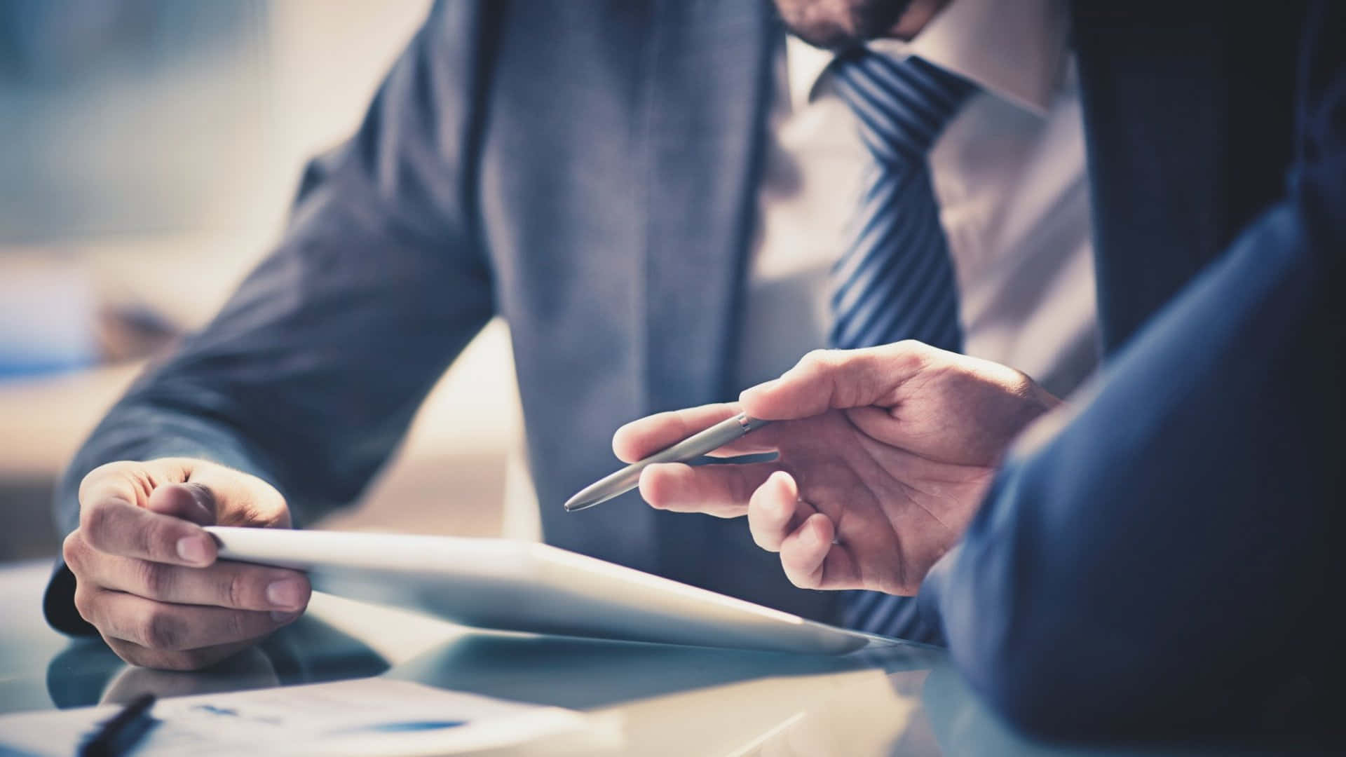 businessman, suit, tablet, Full HD Desktop Wallpaper