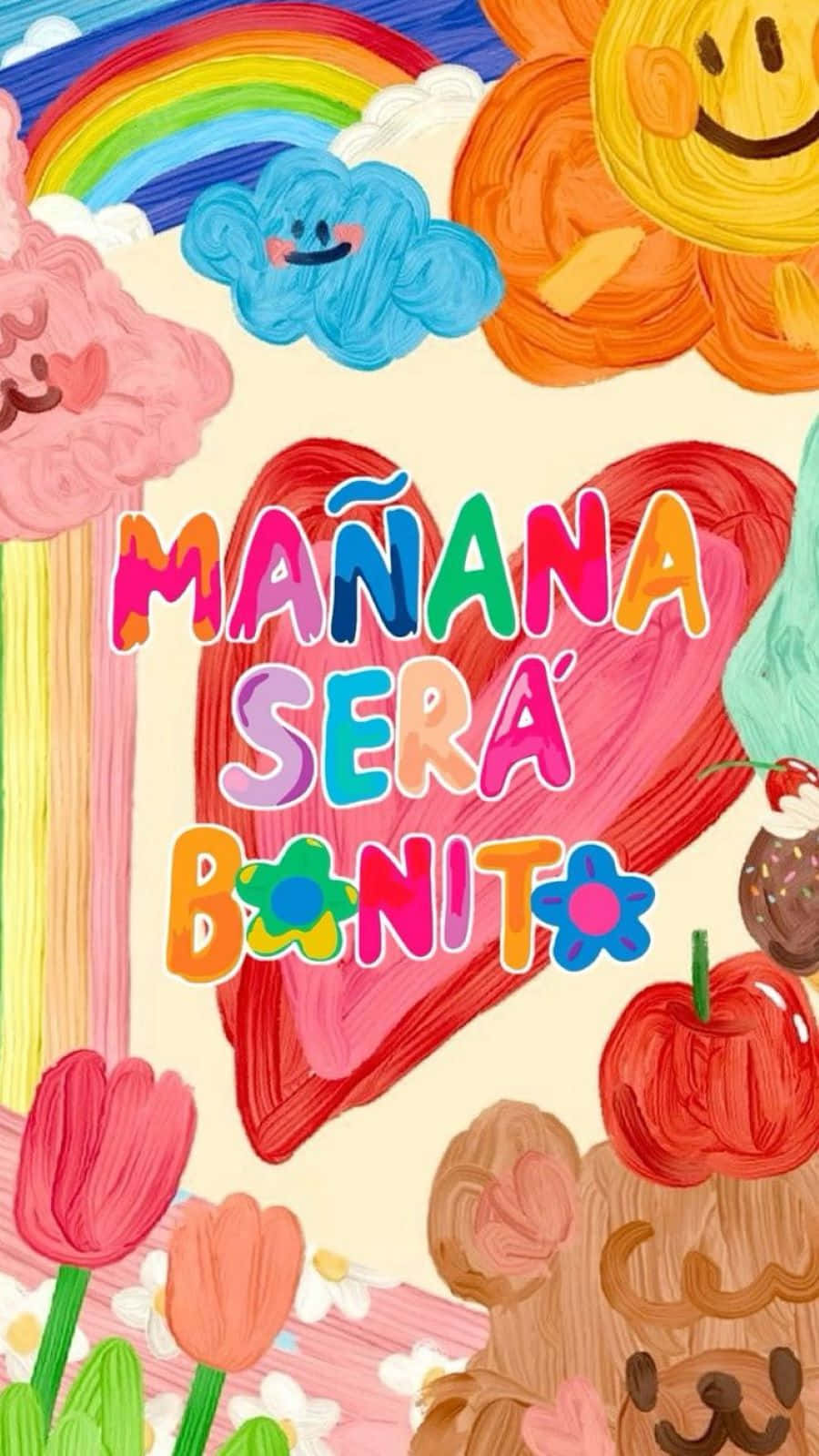 mañana será bonito, sun, rainbow, HD Phone Wallpaper
