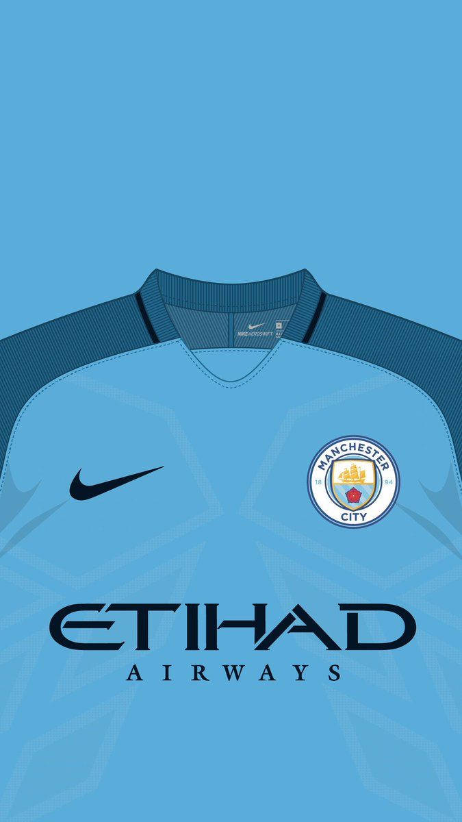 Manchester City, blue jersey, light blue, SD Phone Wallpaper
