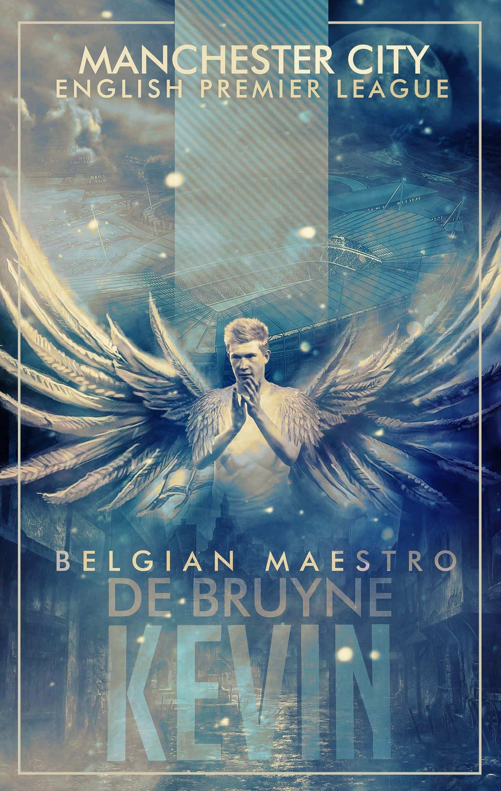 Manchester City, iPhone, golden wings, 2K Phone Wallpaper