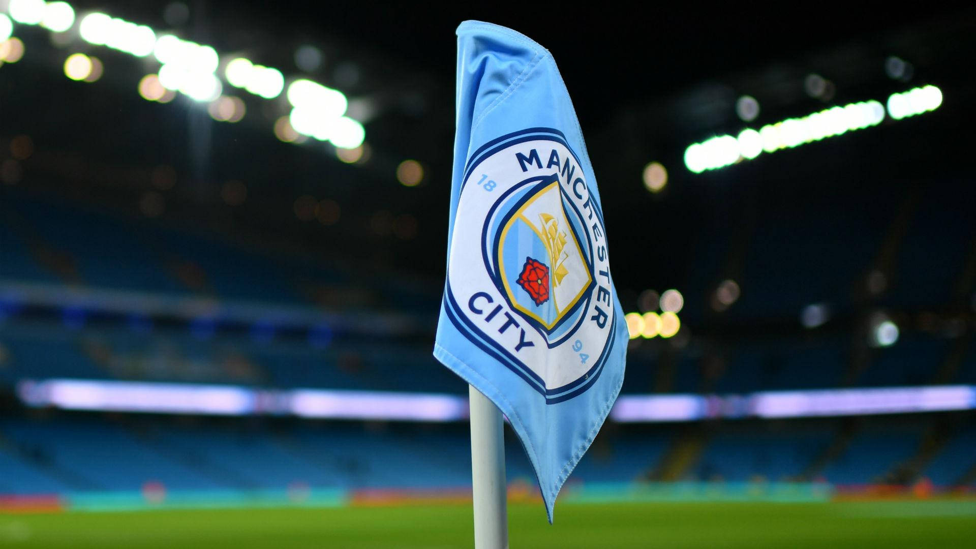 Manchester City, flag, pole, Full HD Desktop Wallpaper